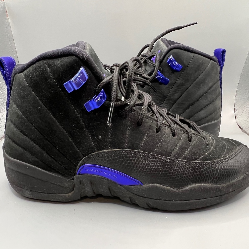 Jordan 12 Retro Black Dark Concord (GS) 7Y